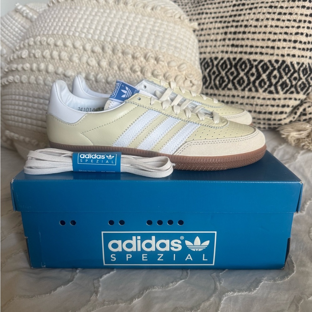 ADIDAS || CP Wimberly SPZL Soft Yellow and White Sneakers